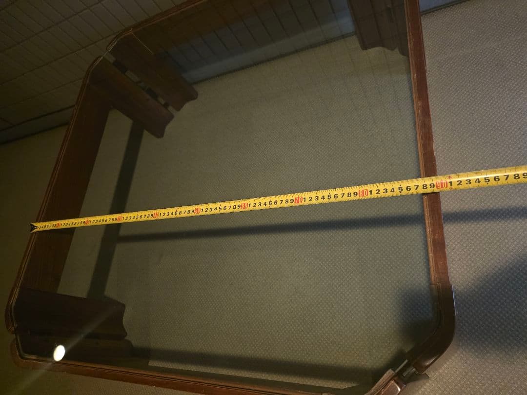 木製ガラスセンターテーブル