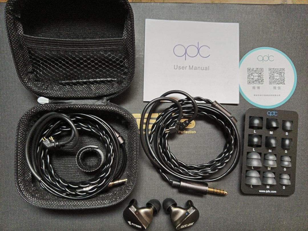 qdc SUPERIOR EX と 純正4.4mm5極バランスケーブル