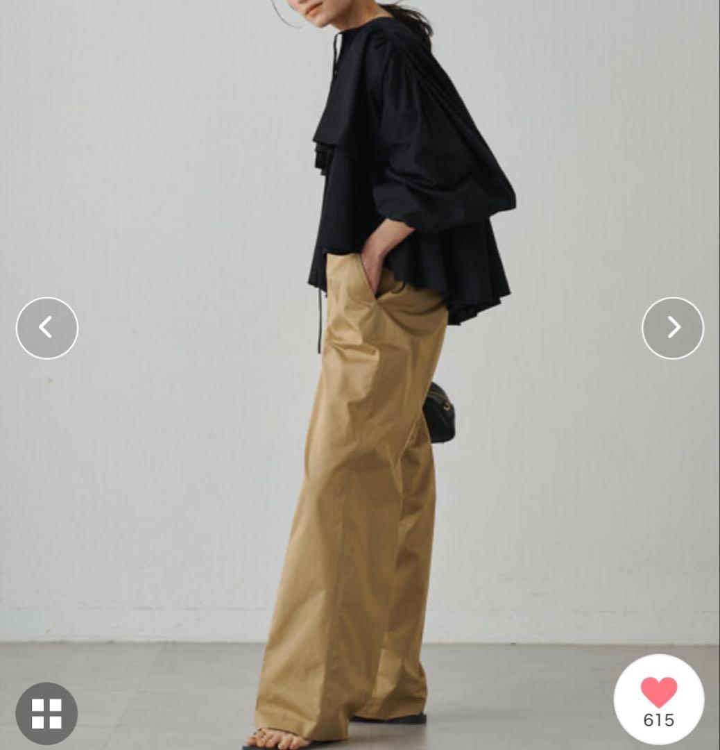 新品タグ付☆ラウンジドレス☆ ノータックチノパンツ☆ベージュ