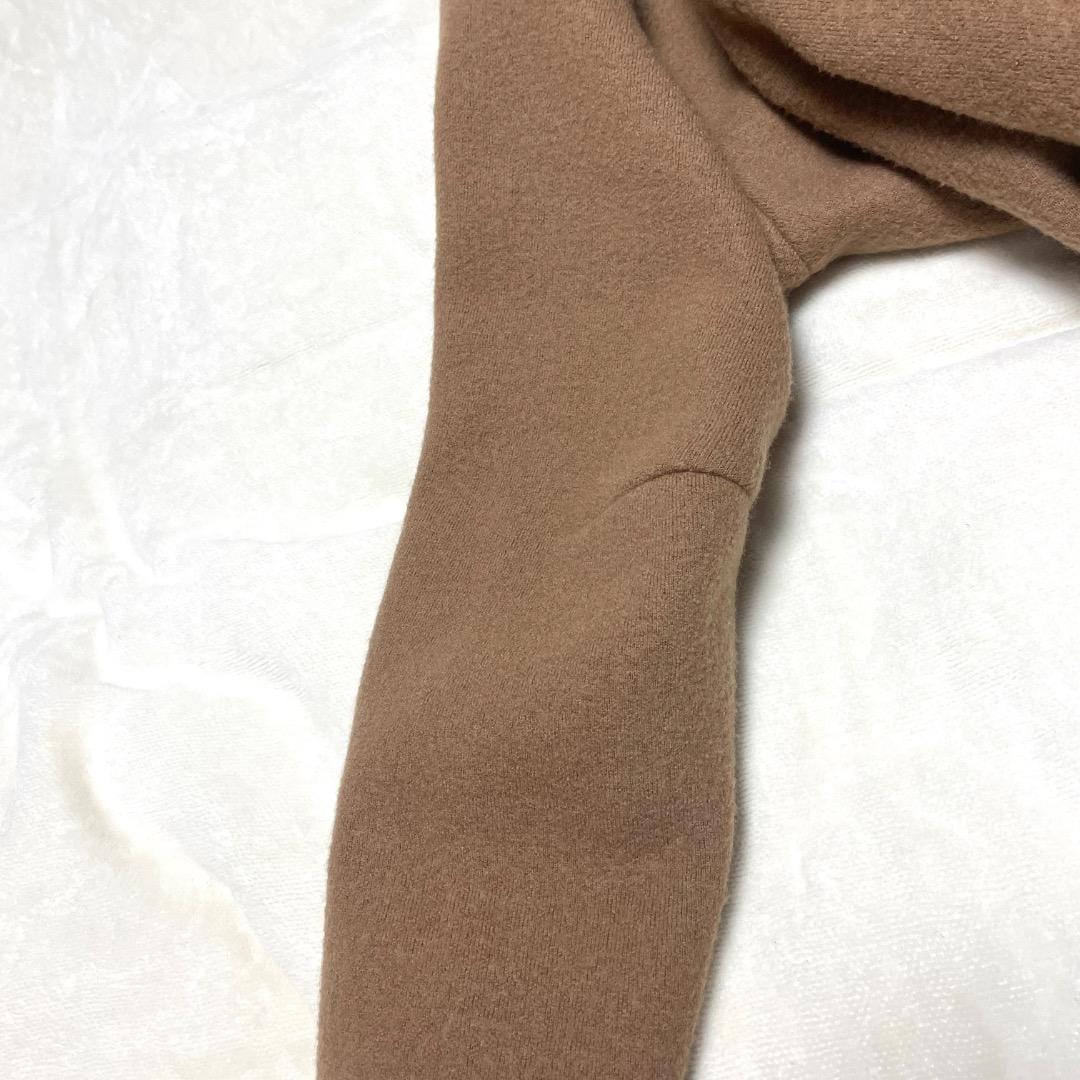 ヨシエ　イナバ　ミドル丈　コート　毛　ベージュ　フード