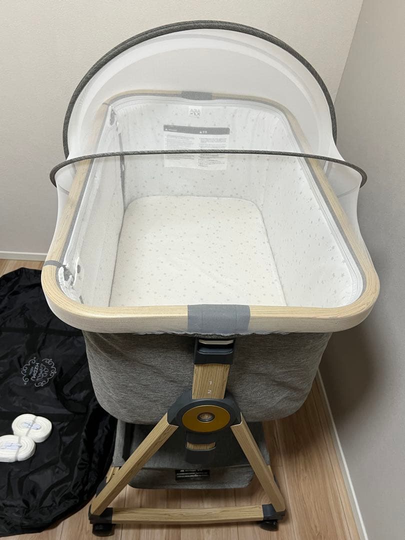 HZDMJ ベビーベッド ライトグレー