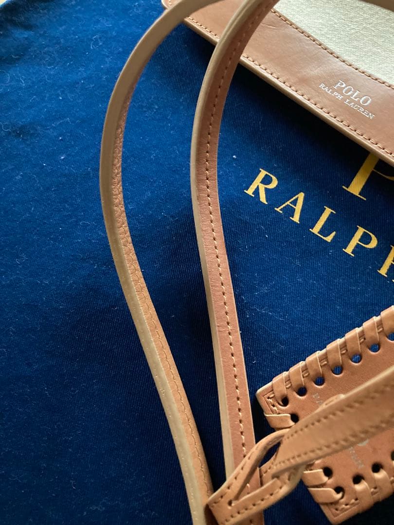 RT-60128　ポロラルフローレン　編込み かごバッグ ショップ外袋付き