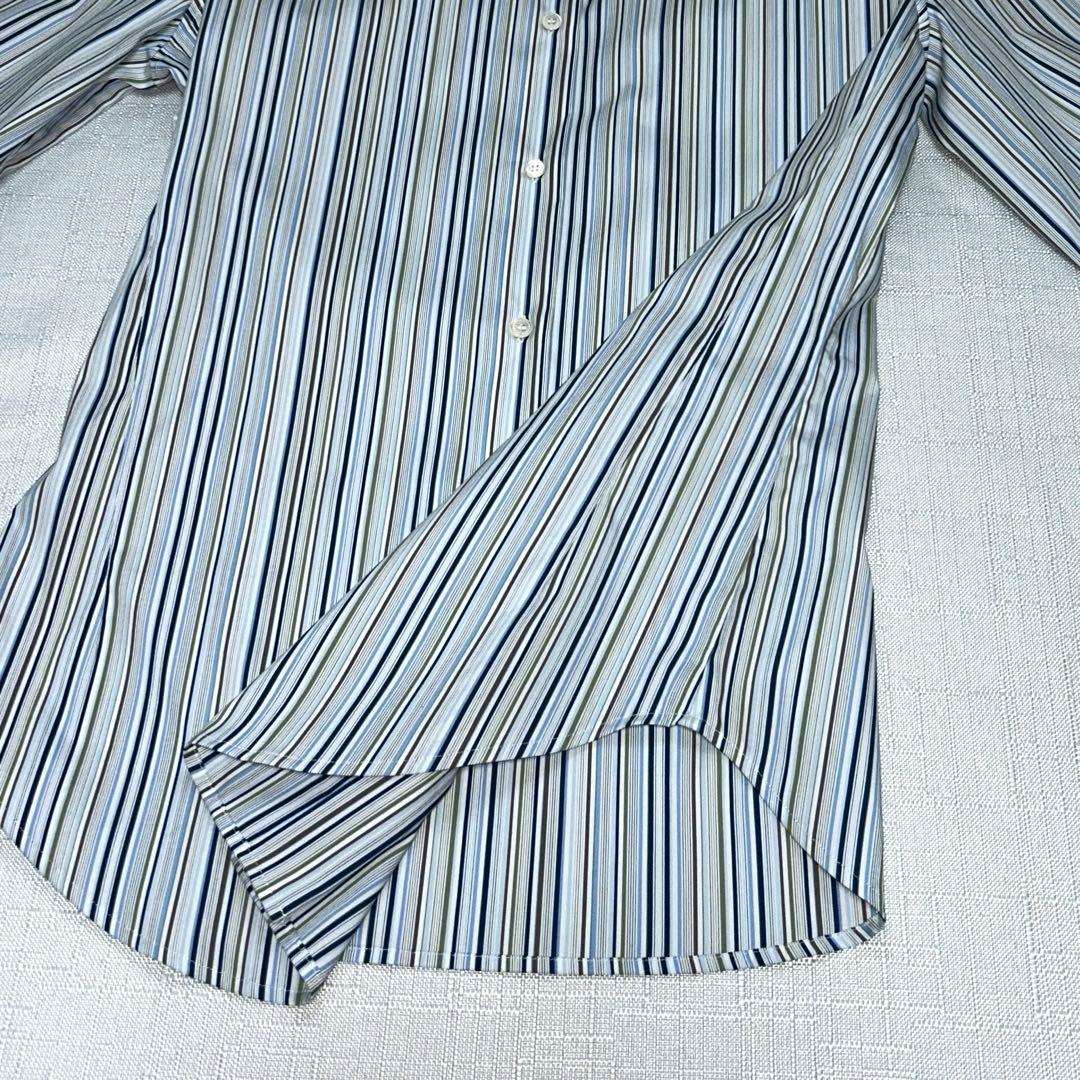 タグ付き Loro Piana ロロピアーナ ストライプ 長袖 シャツ 40