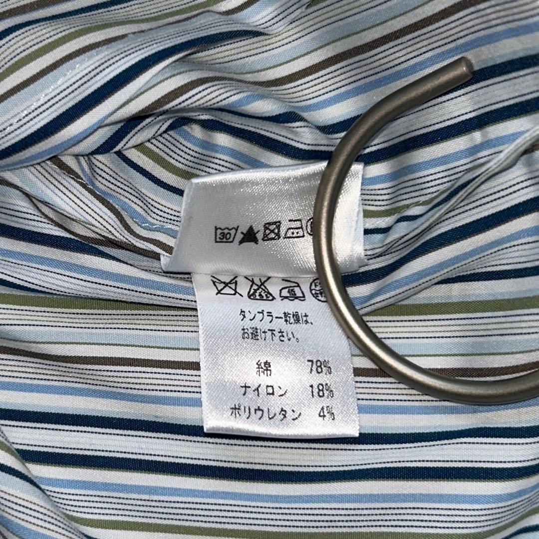 タグ付き Loro Piana ロロピアーナ ストライプ 長袖 シャツ 40