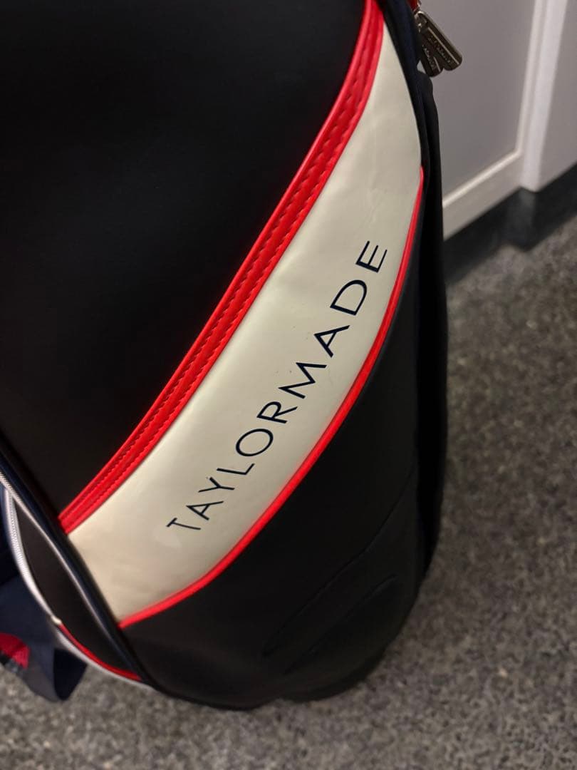 GOLFMAN　TAYLORMADE キャディバッグ 黒/赤/白
