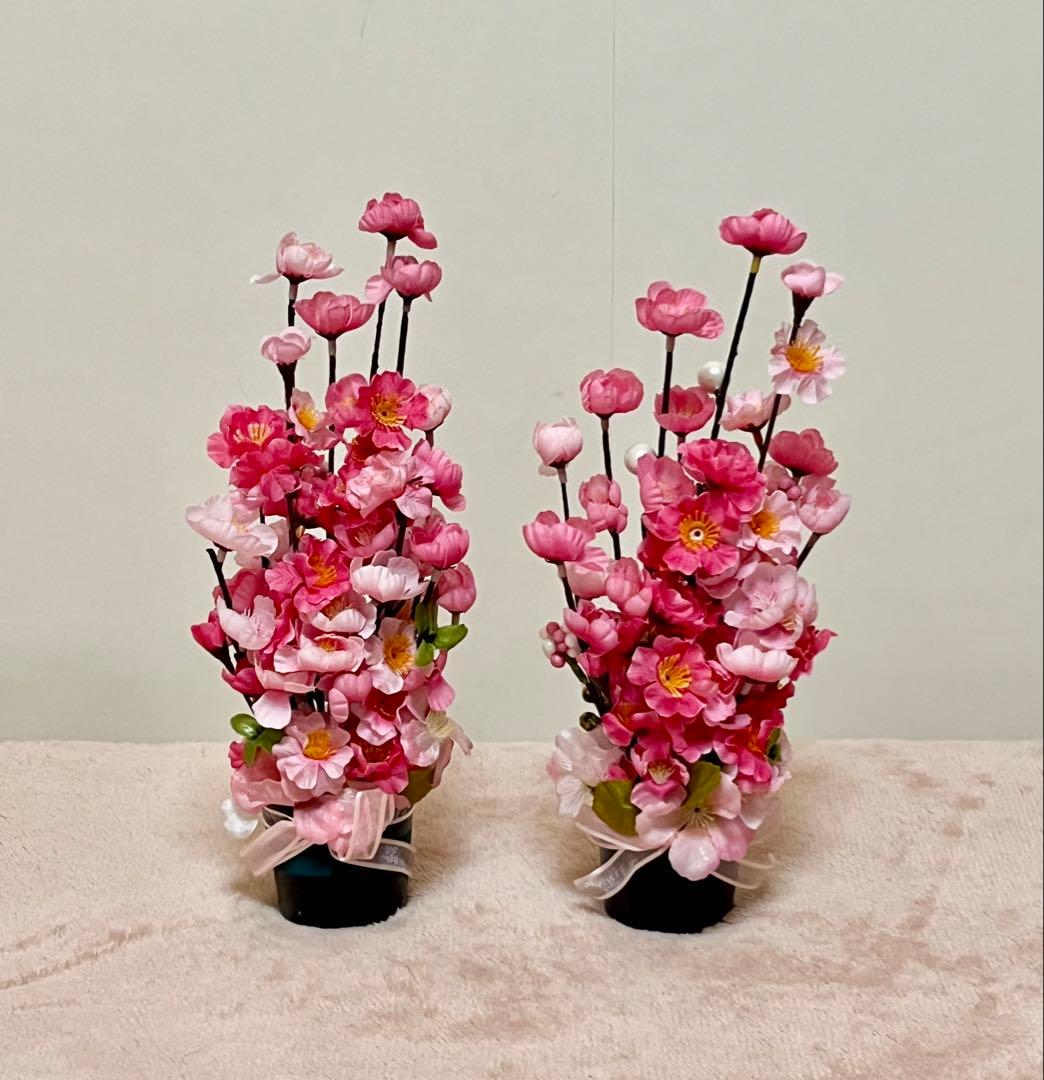 うさぎ雛人形飾り☆ひな祭り☆セット☆三人官女☆古着物再利用☆手作り☆保管品