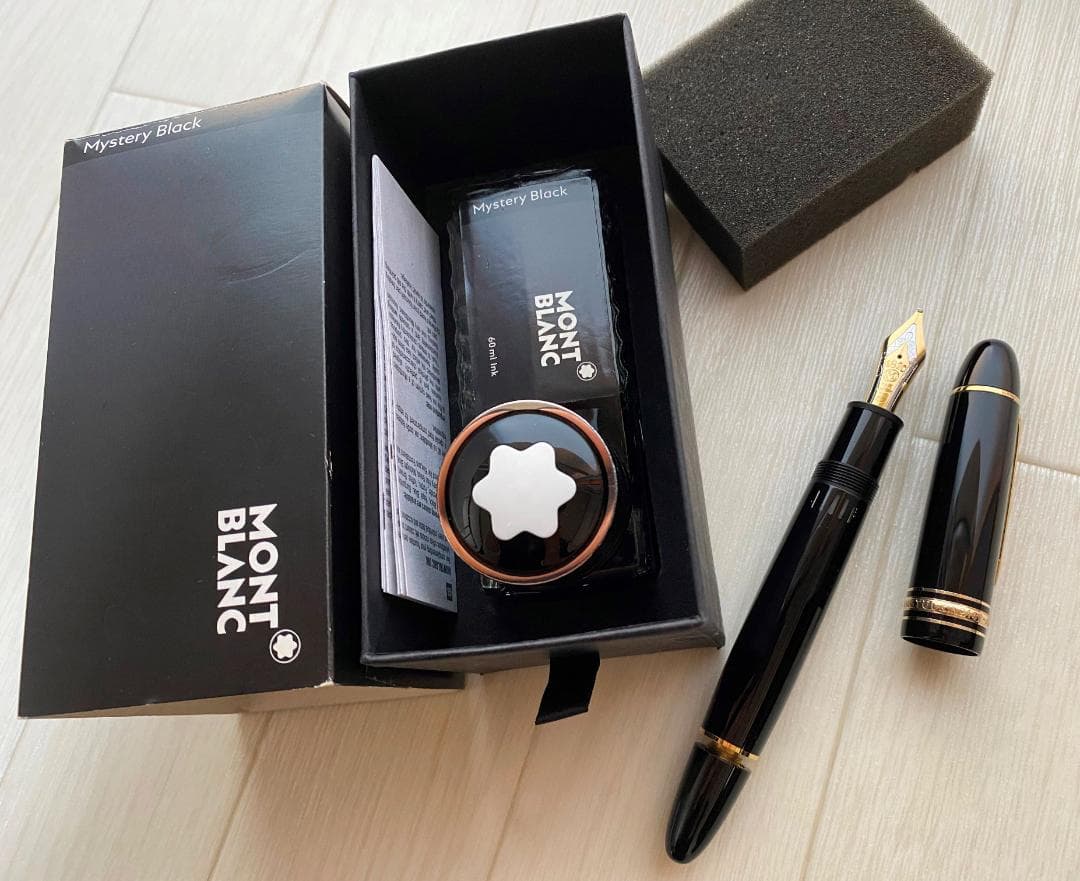 未使用に近い モンブラン 149 18K (BB) 極太字750 万年筆 インク