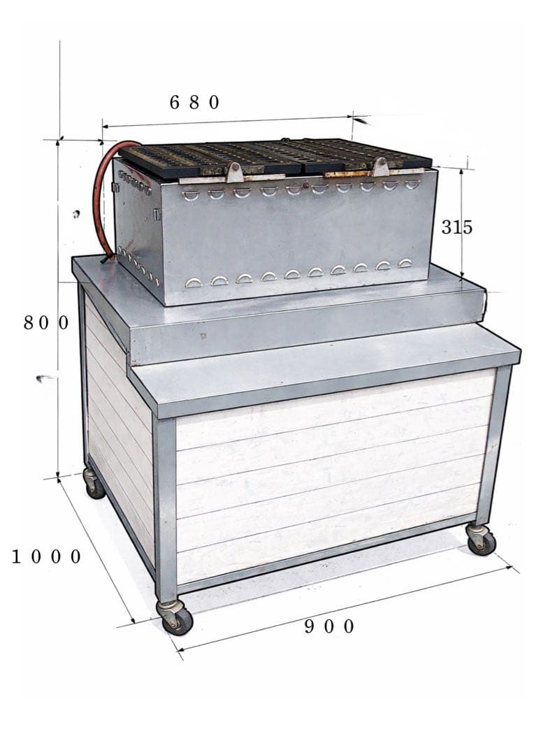 ミニ鯛焼き＆ミニハート型　大和田製作所製　業務用焼き台