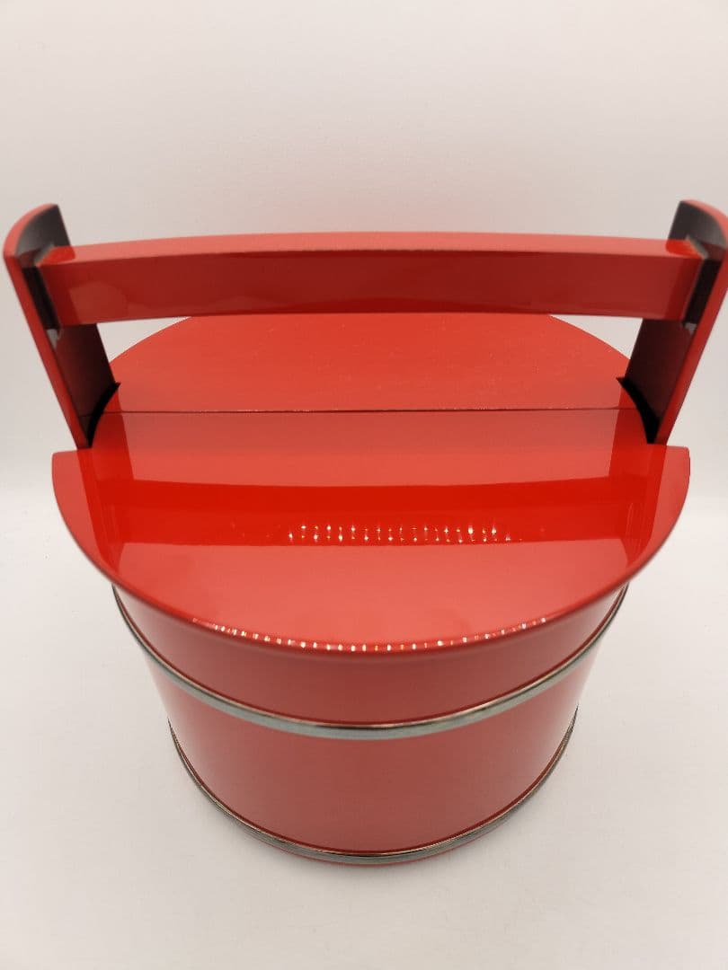 c603 手桶水指 朱銀 輪島静峰 木箱 茶道具 古物