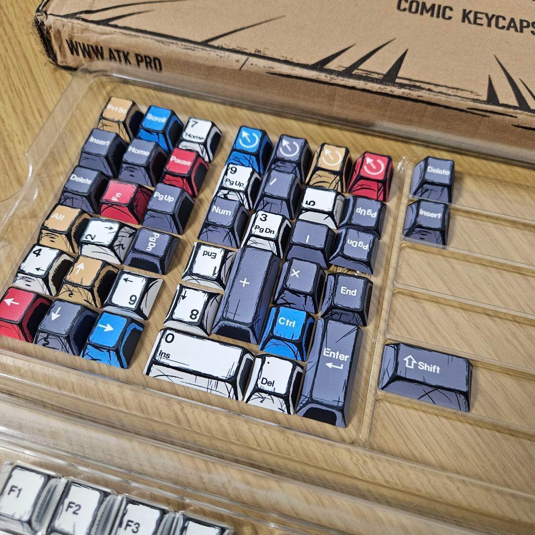 ATK RS6 ゲーミングキーボード コミックキーキャップ付 USED