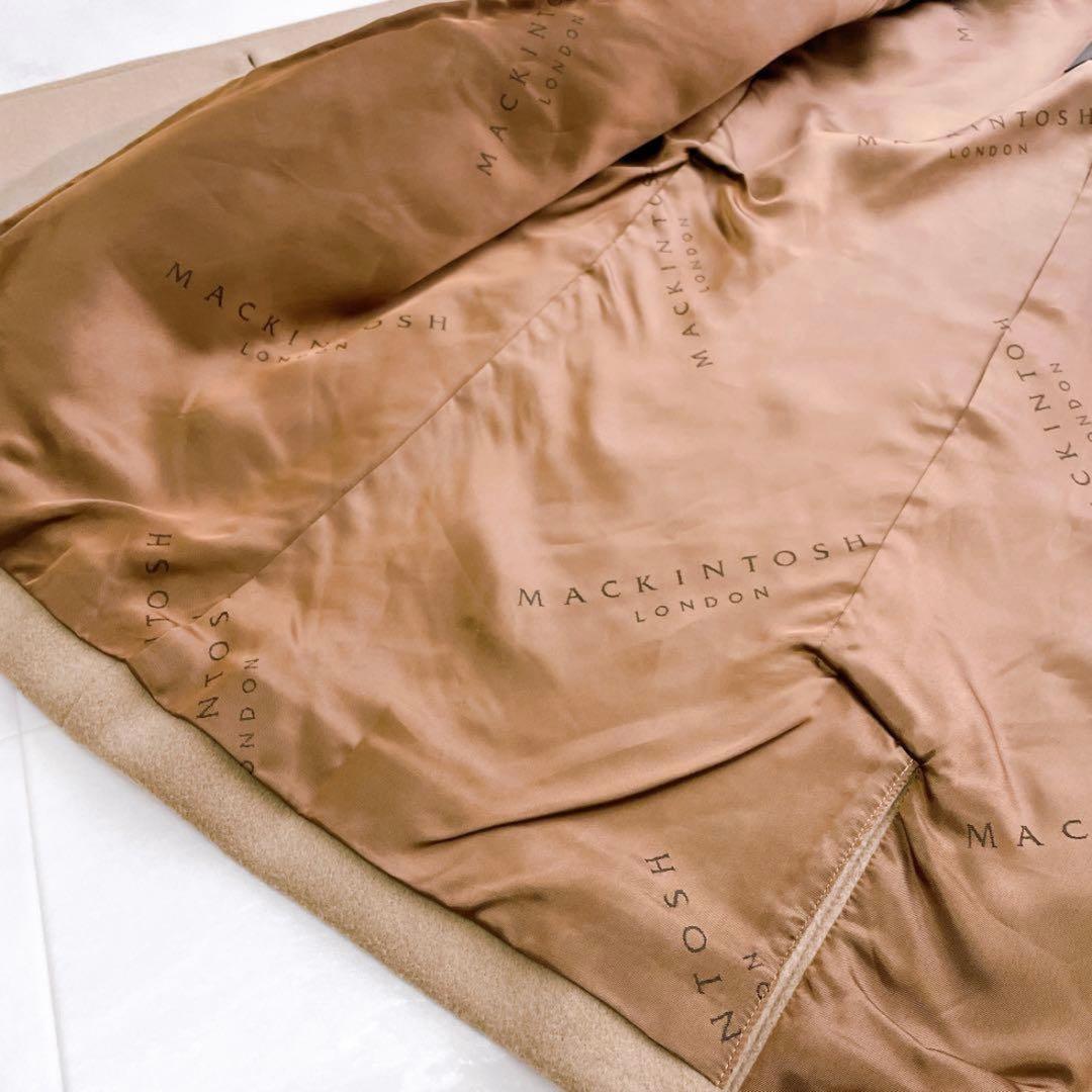 極美品✨近年 マッキントッシュ ウールカシミヤ ピーコート ロゴボタン キャメル
