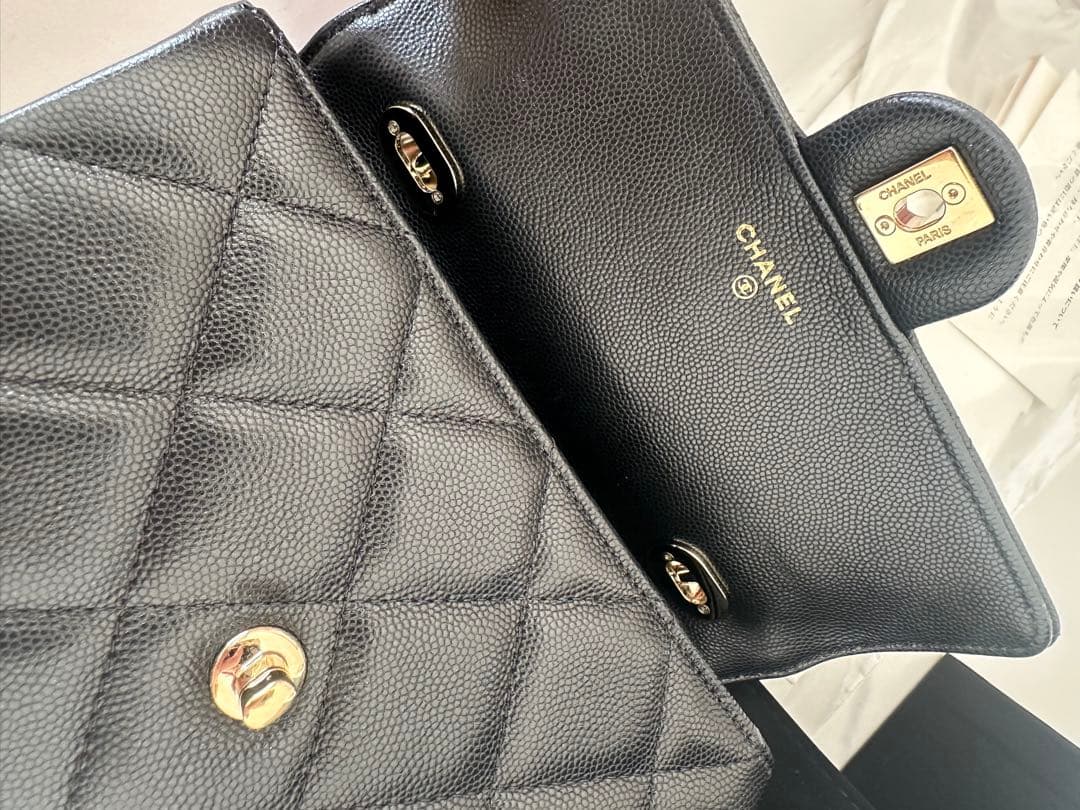 【極美品】シャネル トップハンドル ミニマトラッセ キャビアスキン