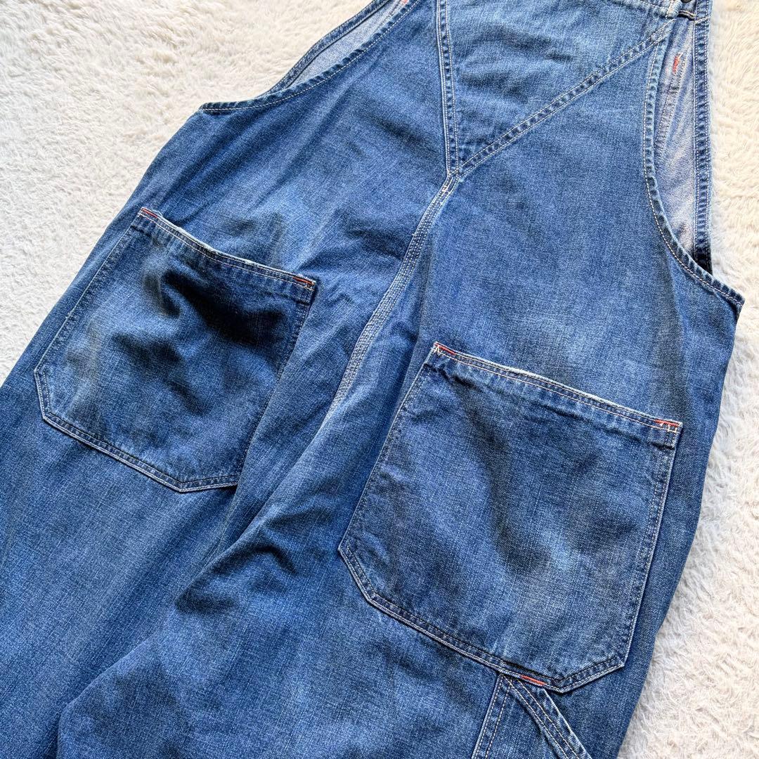 【美品】ポロラルフローレン デニムオーバーオール ペインター ロゴパッチ 現行品