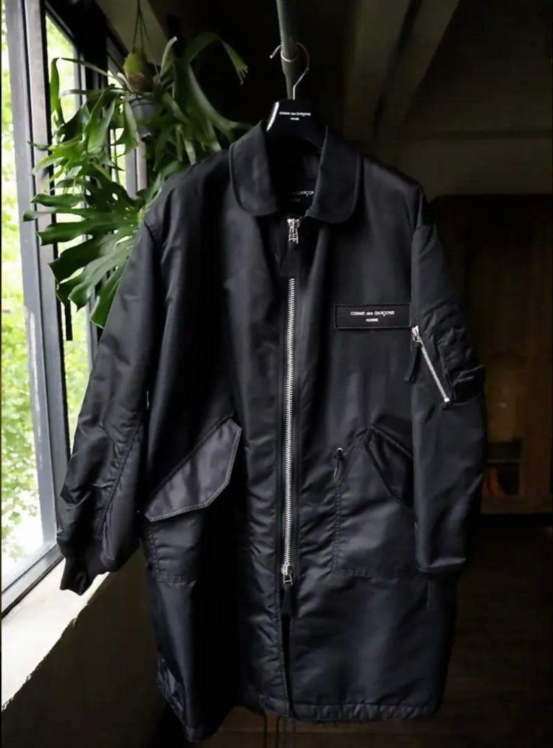 【美品】コムデギャルソンオム24AW ナイロンツイルコート　オムコムデギャルソン