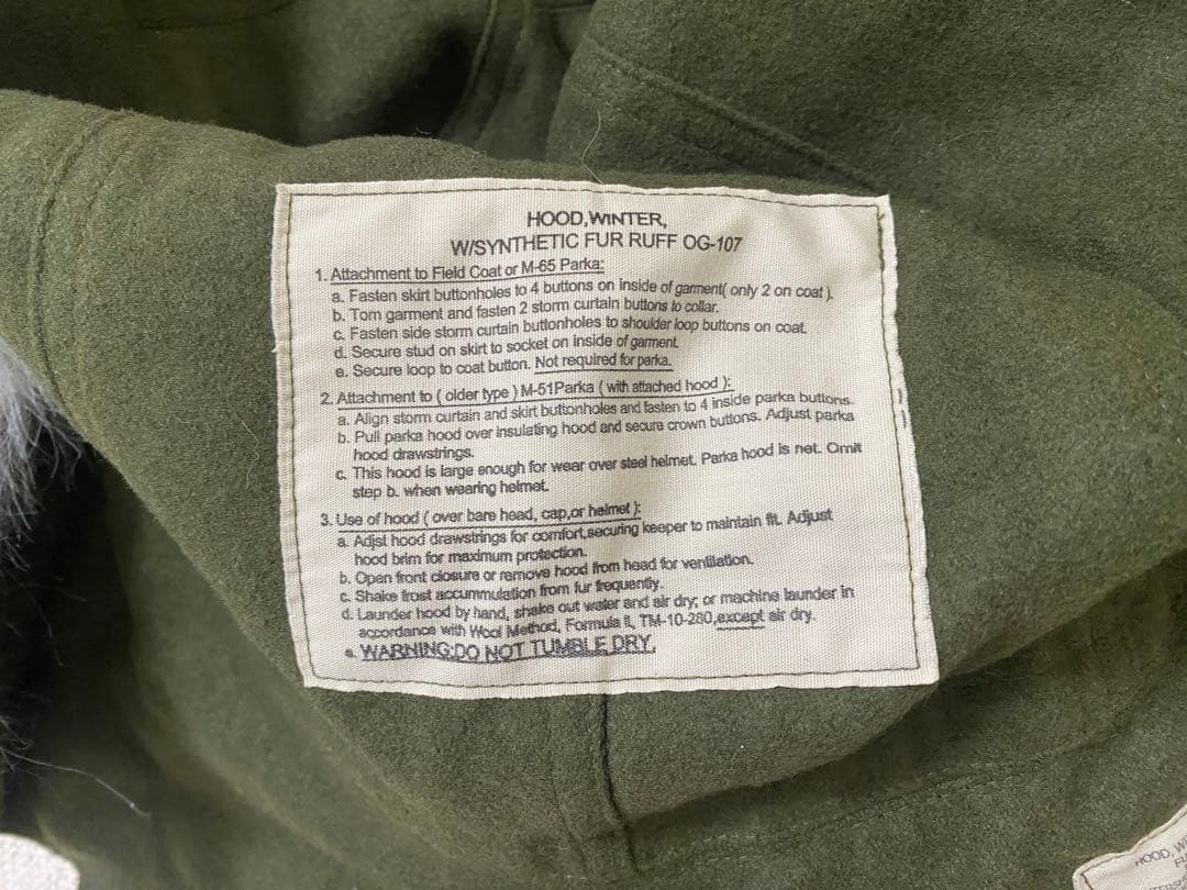 ymclky M65 モッズコート　ライナー　フード付属