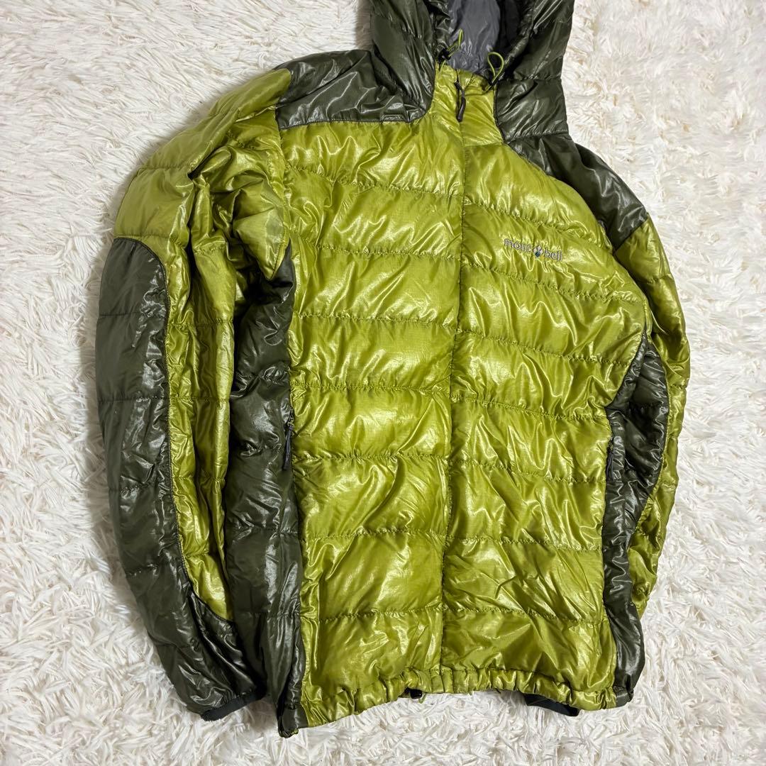 【人気カラー】　モンベル　U.Lダウンガイドパーカ　グリーン/緑　ドローコード