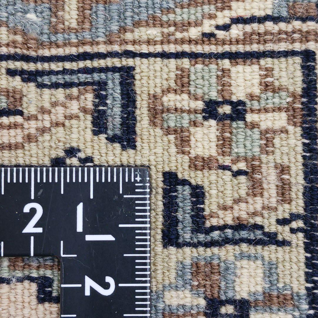 Y3359 パキスタン絨毯 ウール 手織り 大判179×125㎝