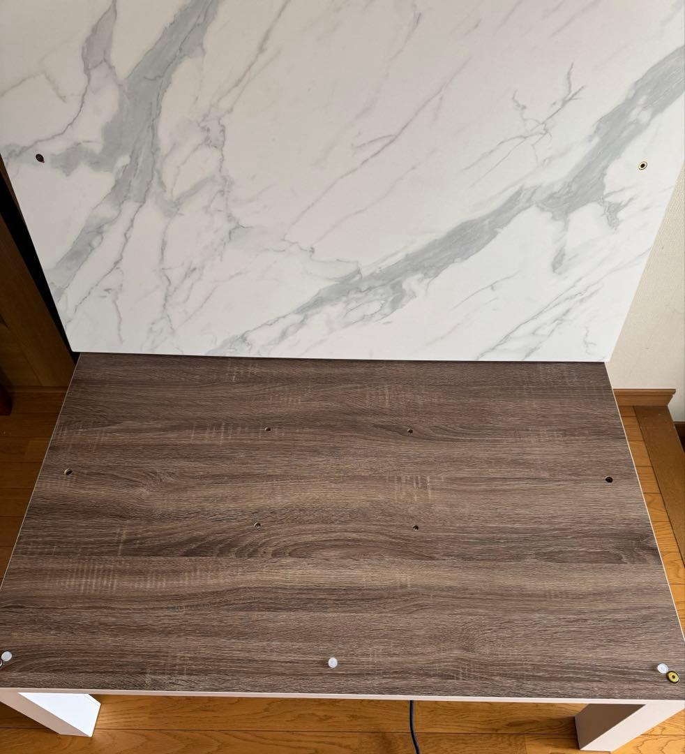 ニトリこたつテーブル　大理石調　ホワイト