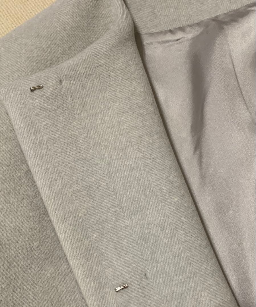 トゥモローランド Des Pres ウールモッサコクーン　ノーカラーコート