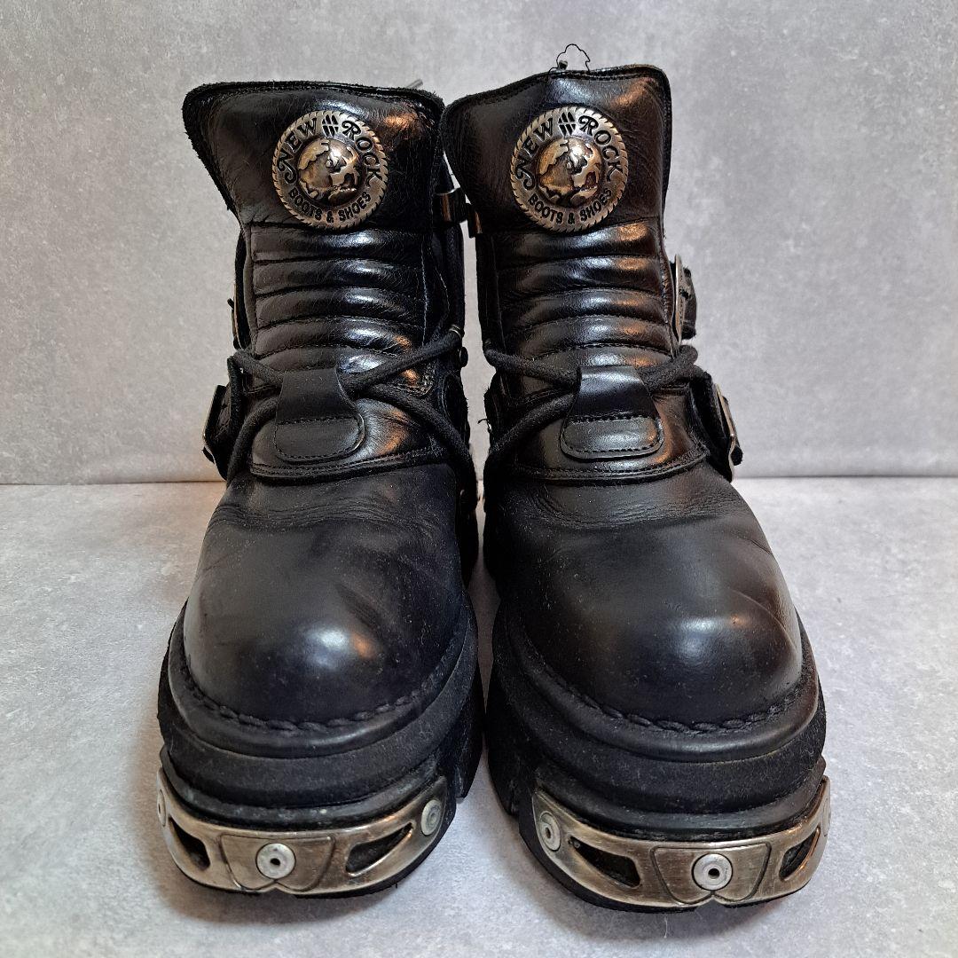 [美品] NEW ROCK (ニューロック)厚底 レザーブーツ(本日週末割引中)