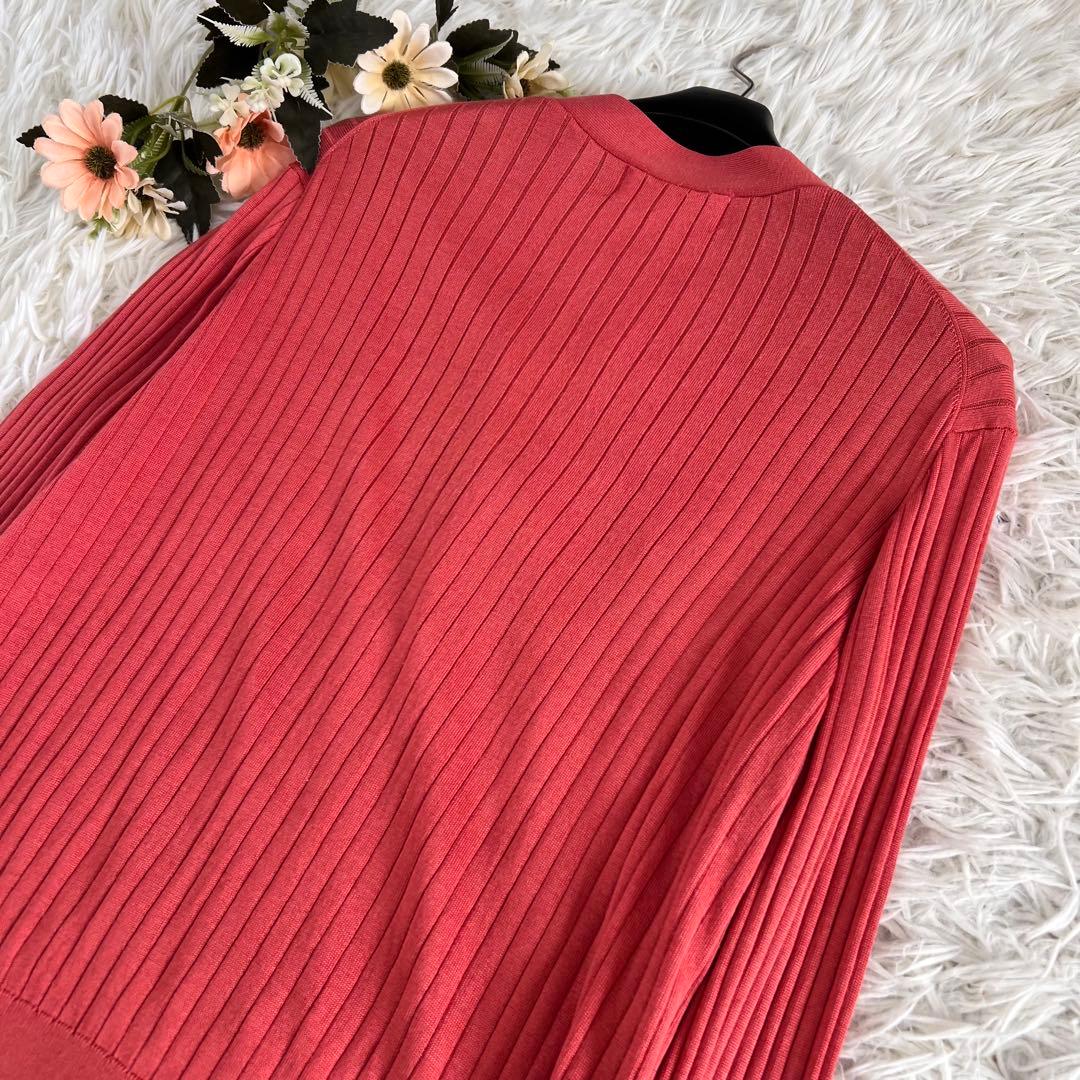 SOÉJU ソージュ シルク 混 リブ V ネック カーディガン