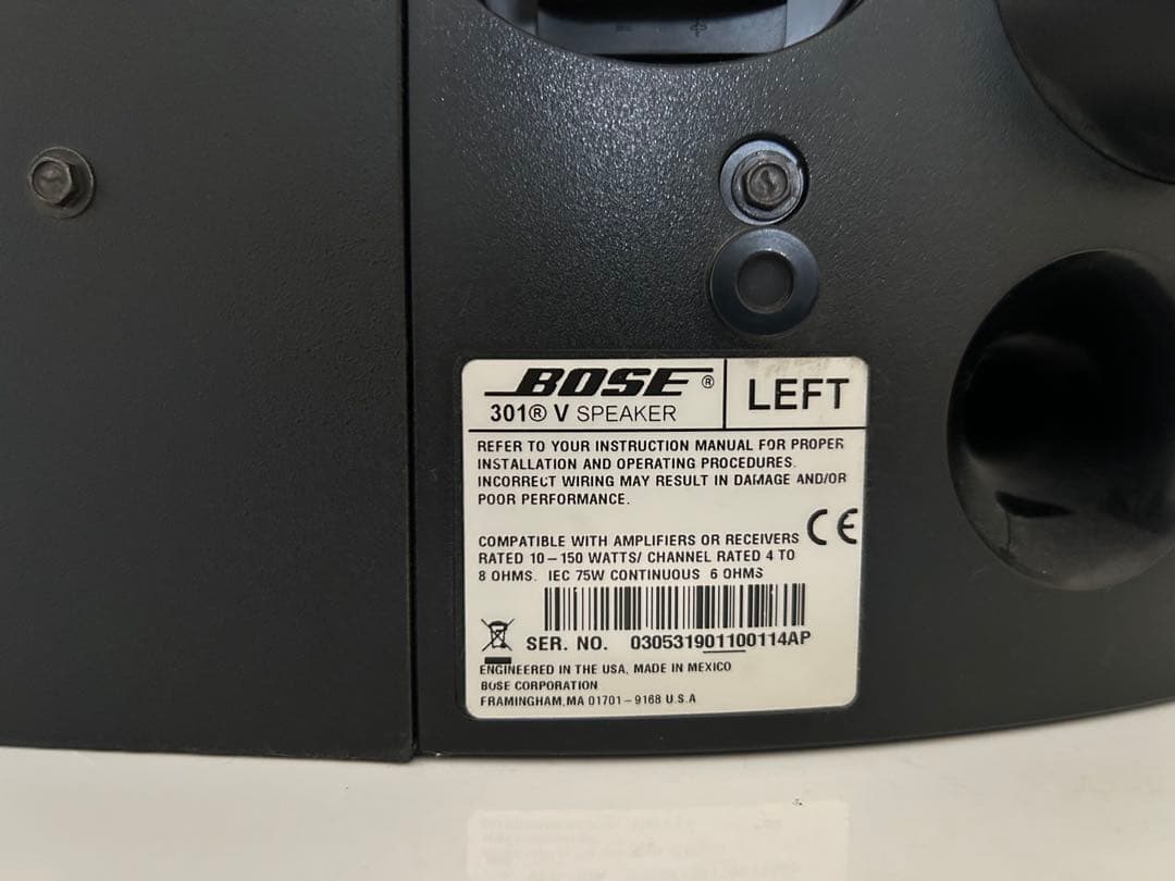BOSE 301 V SPEAKER 左右 2本1セット ※もう1セット有り