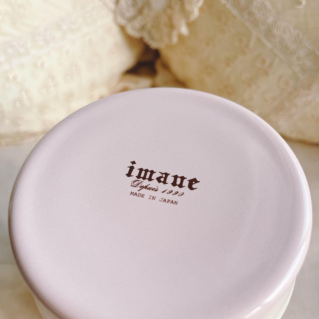 お値下げ♡イマン♡ローズバスケットホーローキャニスターマニーローズアンティーク