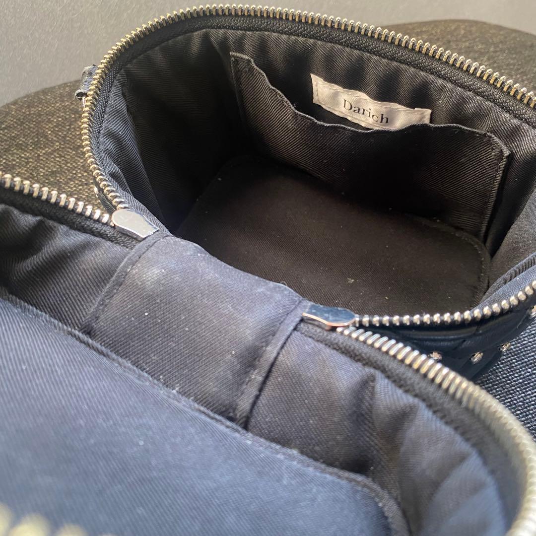 Darich キルティングビジュースクエアミニバッグ BLK 黒 ブラック