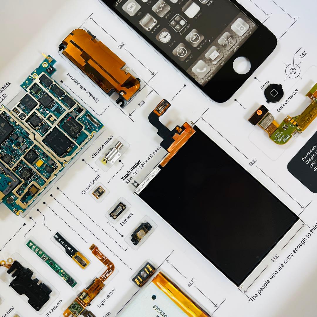 【希少端末】 iPhone 3G 標本アート ボックスフレーム仕様