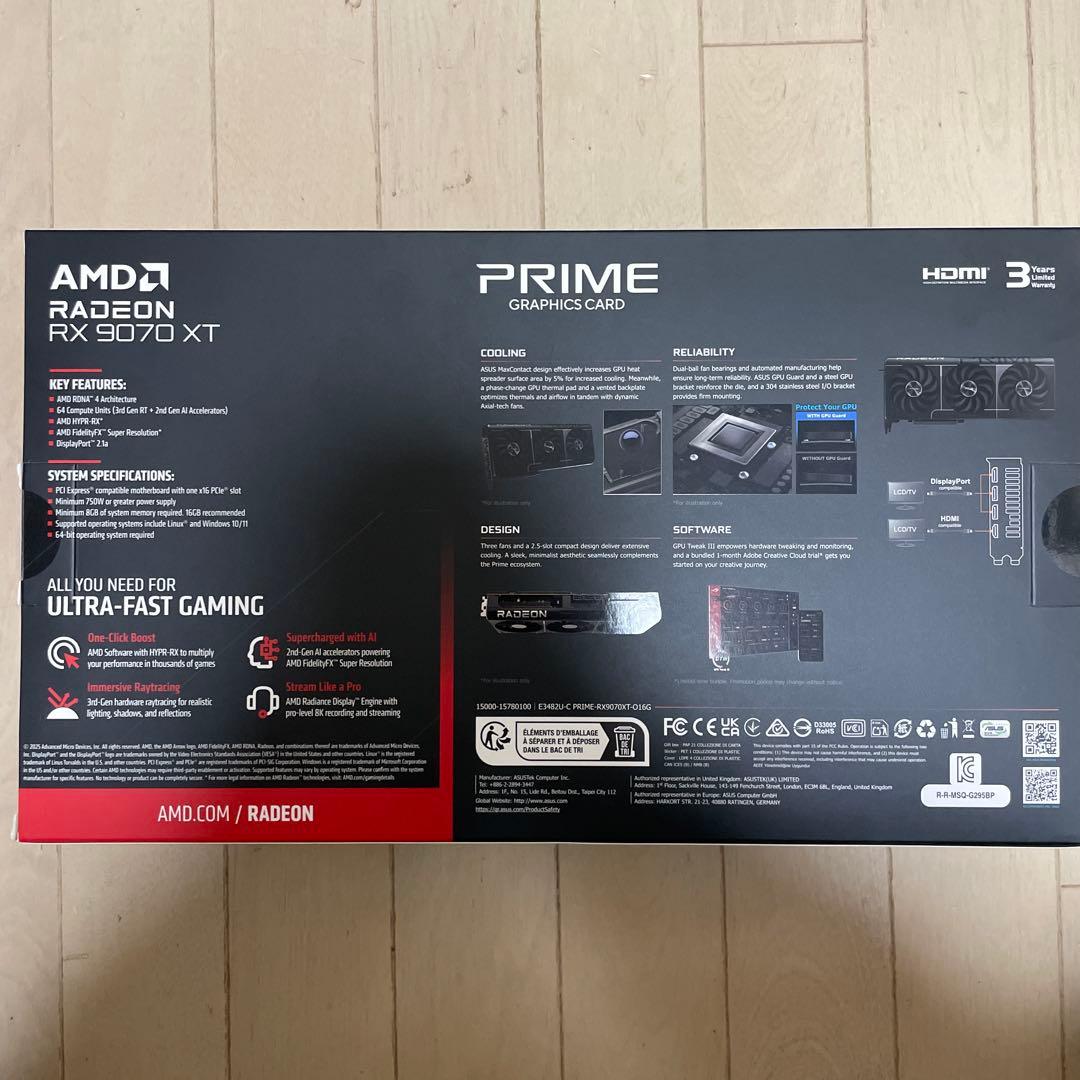 ［新品］ASUS Radeon RX 9070 XT OC 16GB