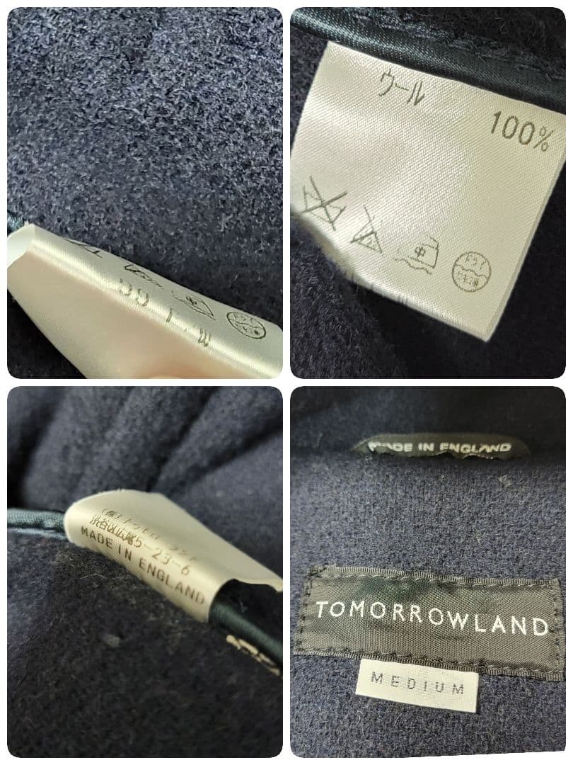 99AW チベット社 ムーアブルック製 カットパイル ダッフルコート 濃紺