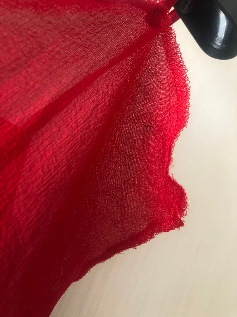 コムデギャルソン　後染めキャミソール　ジョーゼット　ねじれ