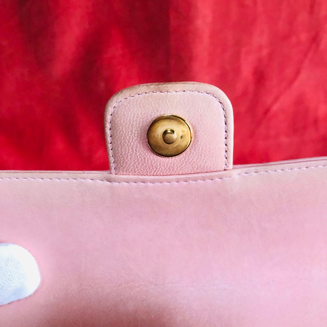 CHANEL シャネル チェーンショルダーバッグ ラムスキン カメリア