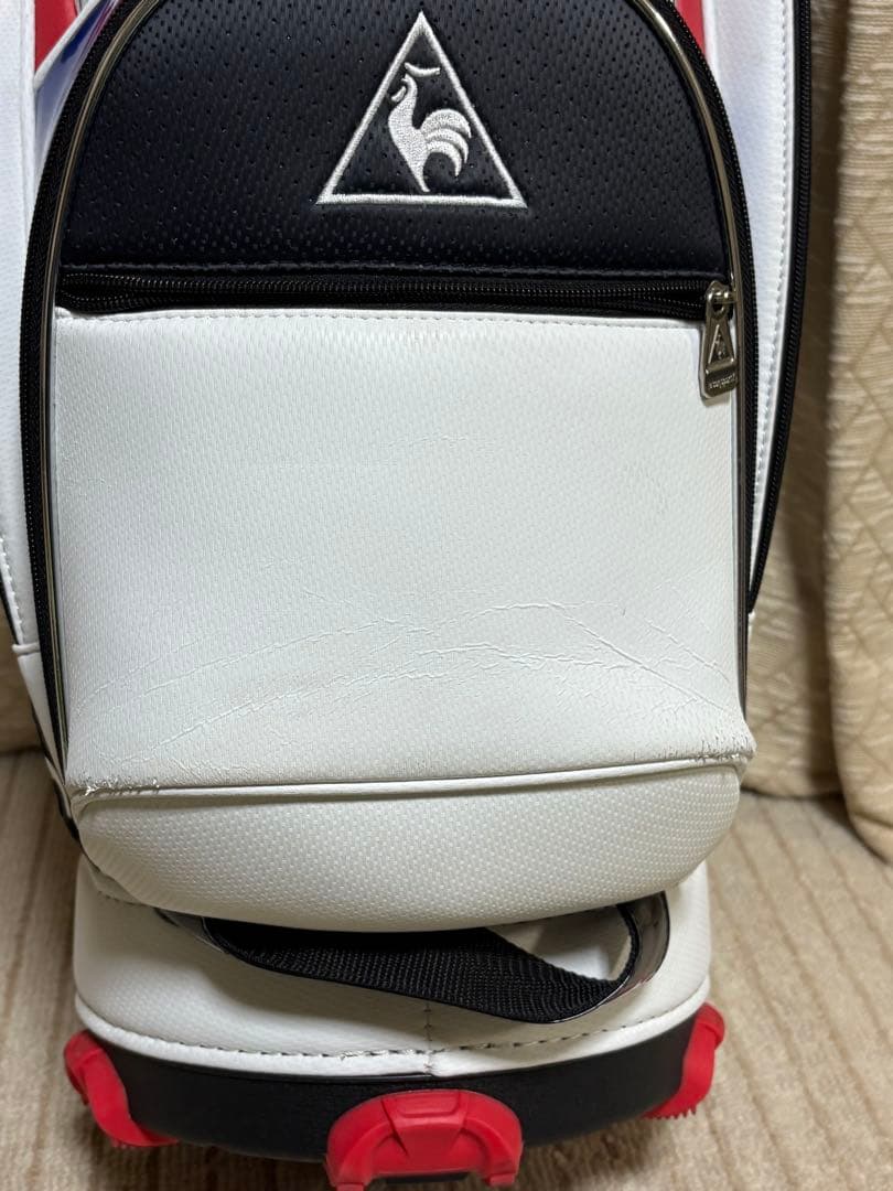 le coq sportif キャディバッグ ホワイト/ブラックおまけ付き