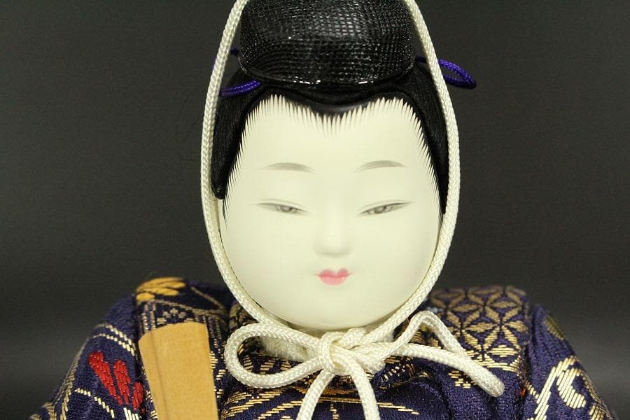 お雛様 親王飾り 木目込 大内人形 台付き 美品 707