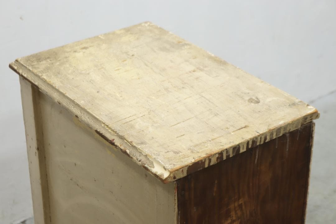 ヴィンテージ パイン材 ペイント ドロワー キャビネット 引き出し 収納 台