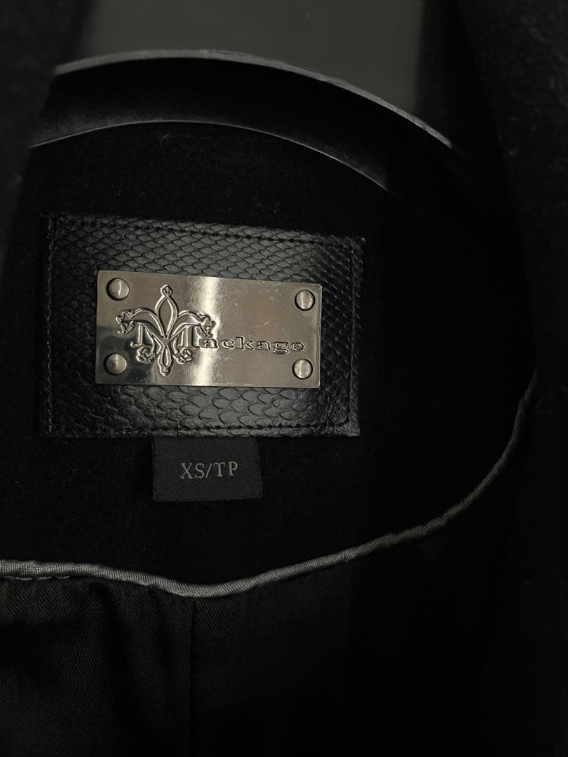 Mackageマッカージュブラック カシミア混ウールコート(xs)ベルト付