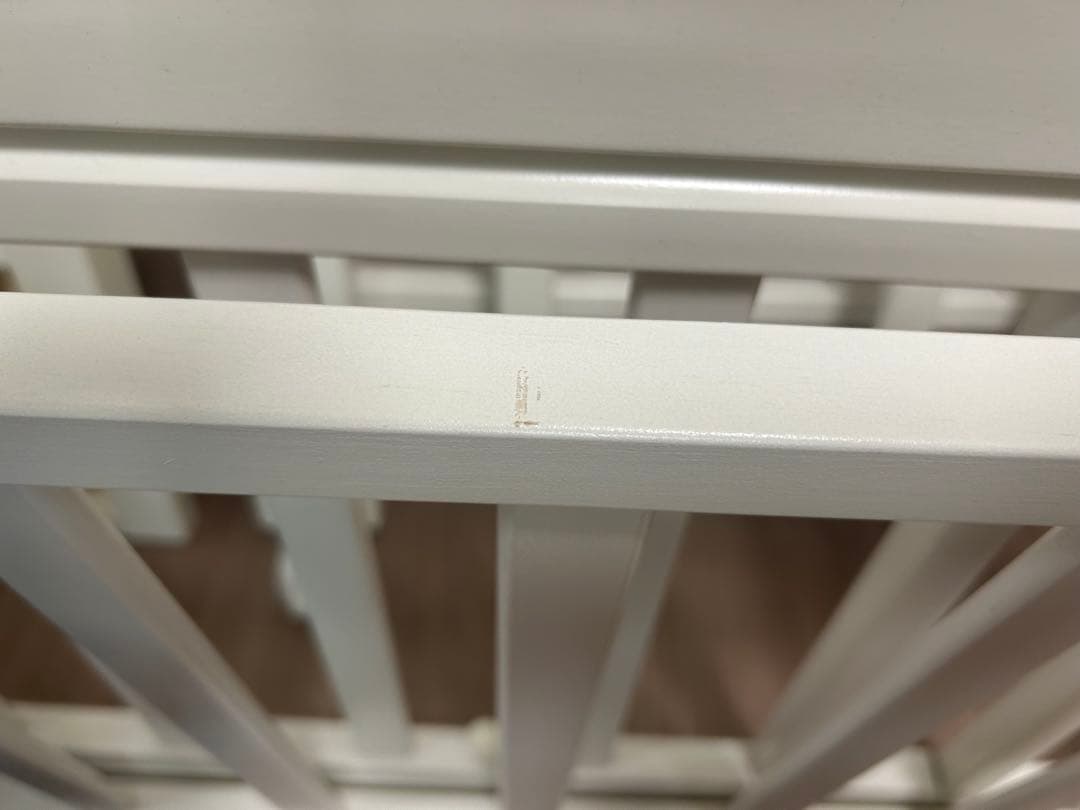 KATOJI ベビーベッド ホワイト 下段収納付き 手渡し 可