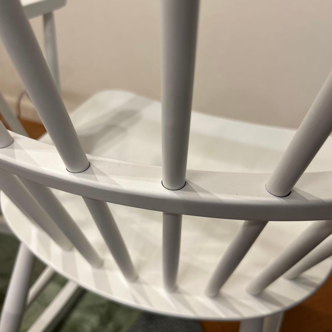 FDBモブラー デンマークデザイン J52G ロッキングチェア ホワイト ⓶