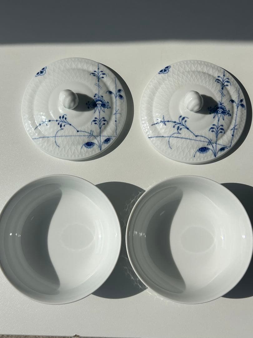 ロイヤルコペンハーゲン ブルーパルメッテ ボウル 174 / フタ 173 ペア