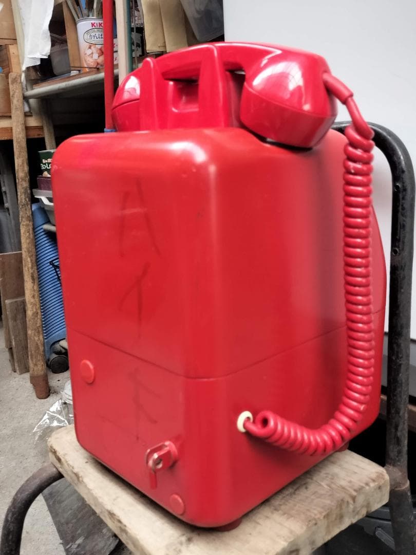 赤電話　昭和レトロ　卓上公衆電話機