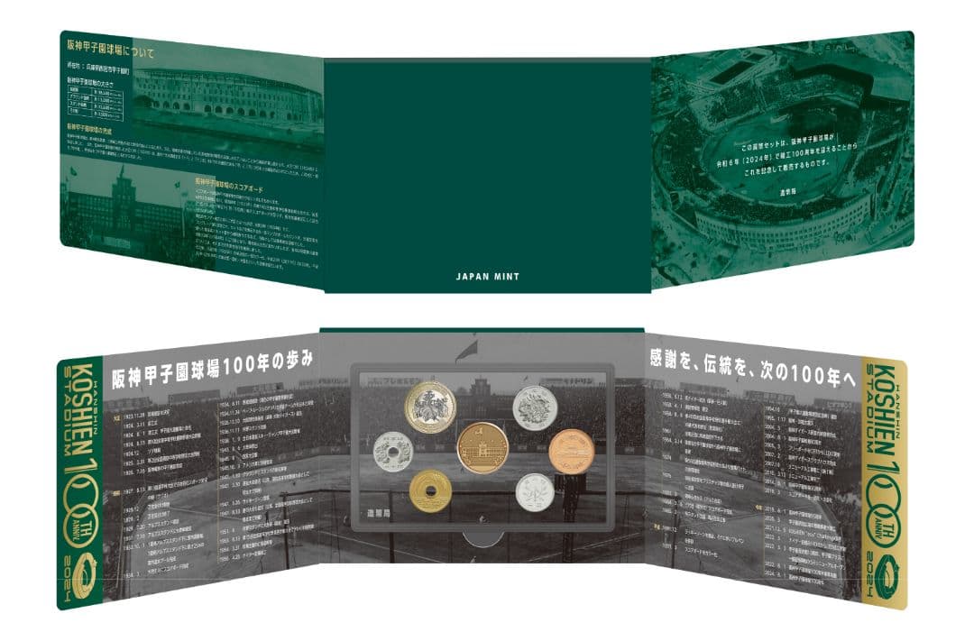 阪神甲子園球場の砂 土 100周年貨幣セット