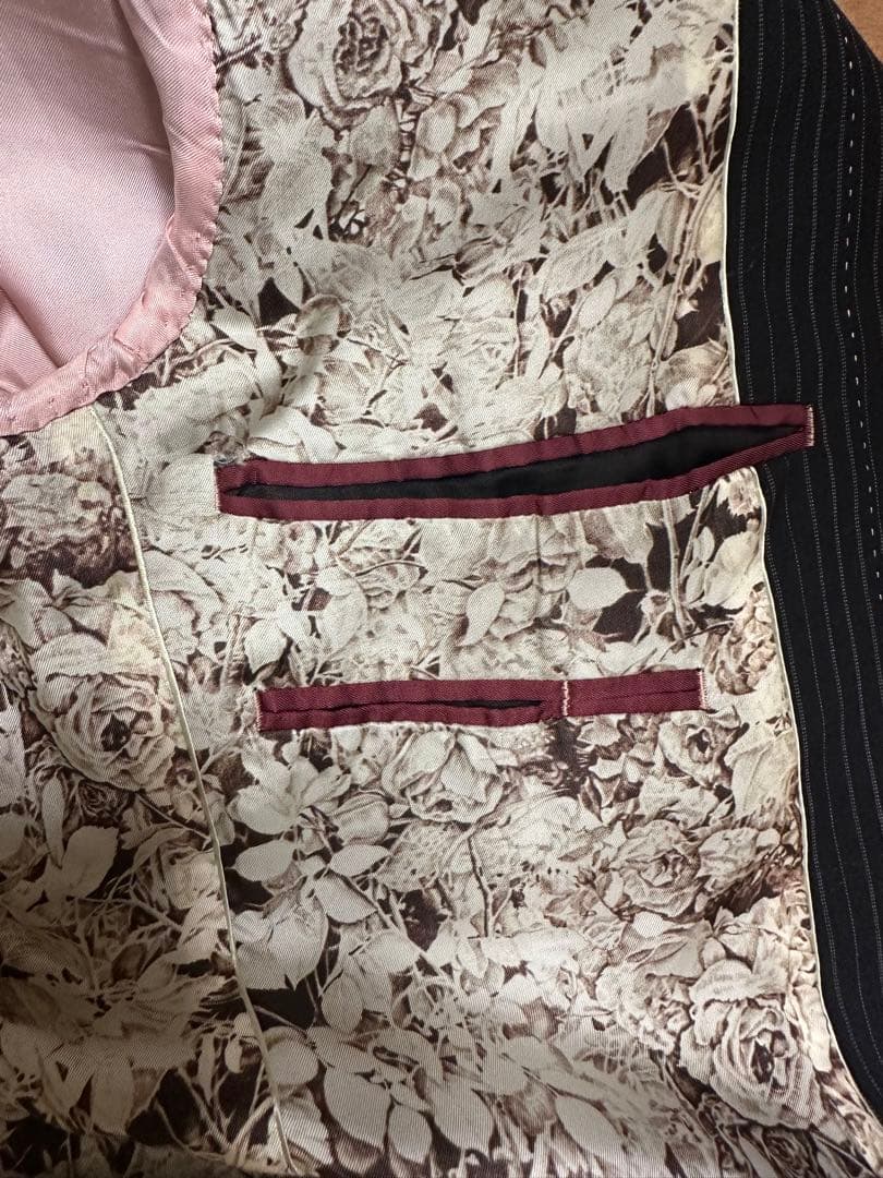 Paul Smith ポールスミス　コレクション　スーツ　黒　ストライプ　L