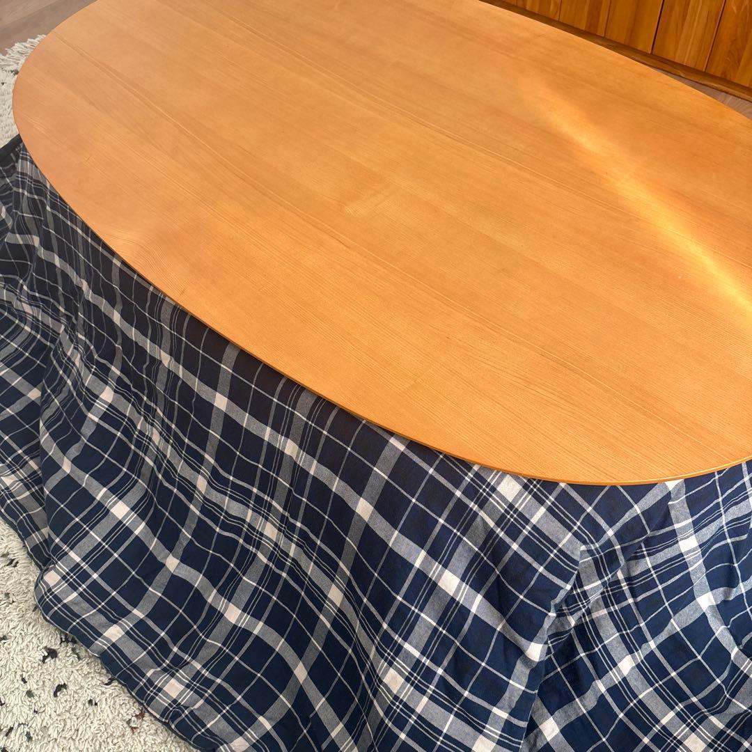 【Eriママ】無印良品　楕円こたつ ／ナチュラル