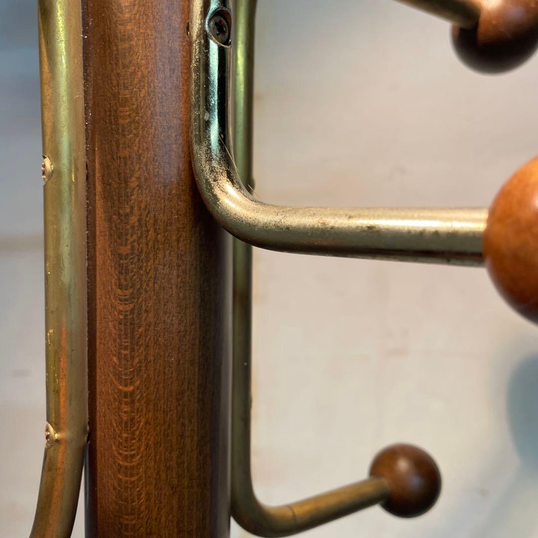 サファイア　木製　カリモク　コートハンガー　ポールハンガー　帽子ラック