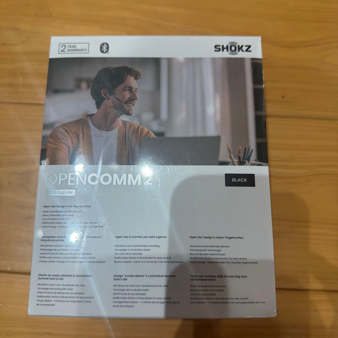SHOKZ OPENCOMM 2 骨伝導ヘッドセット ブラック
