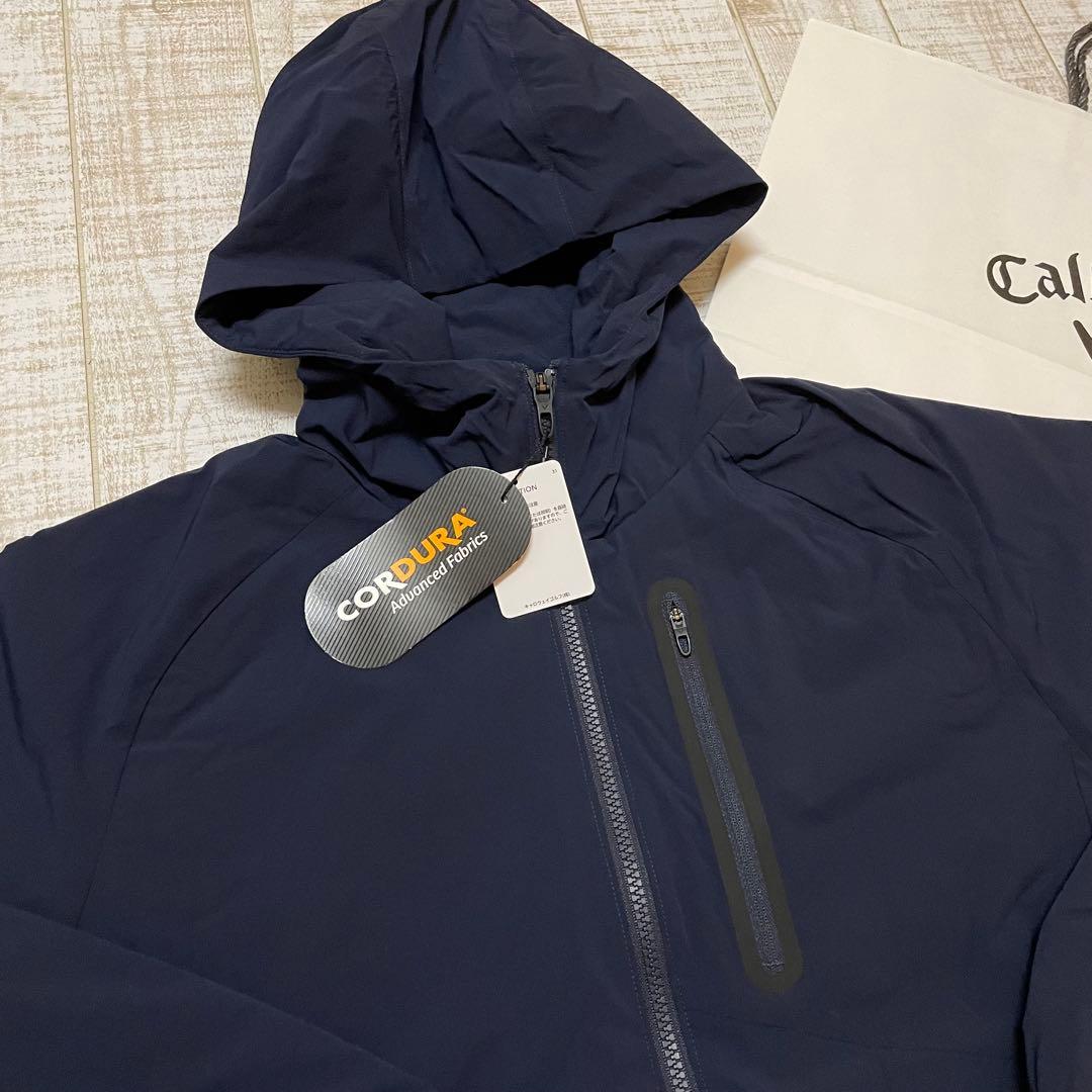 新品 キャロウェイ 長袖ブルゾン 中綿 撥水 フード付き ネイビー Lサイズ