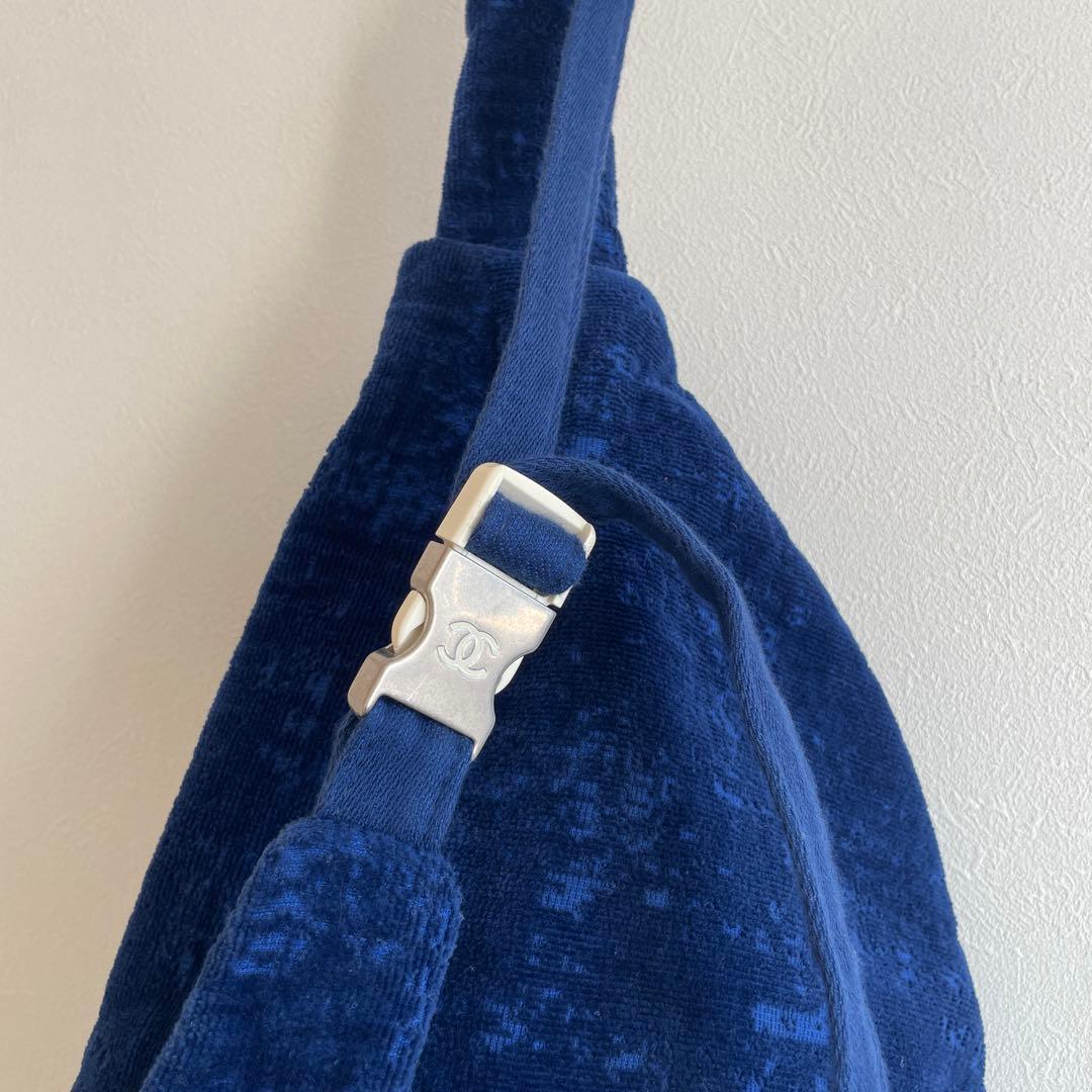 CHANEL コットンテリークロス　ボディバッグ