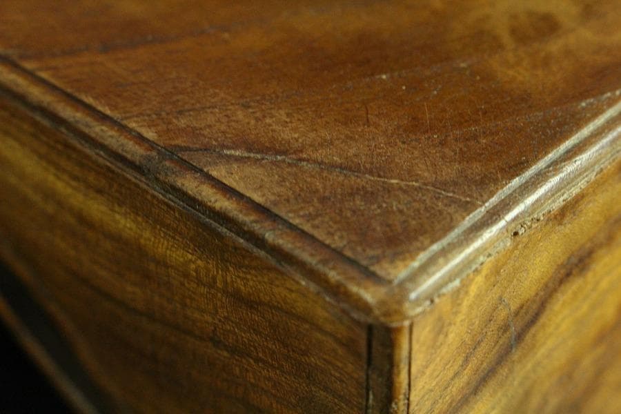 遠州流 桑 七宝透かし 黒柿 茶箱 美品 綺麗寂 時代仕服付(K-A344)