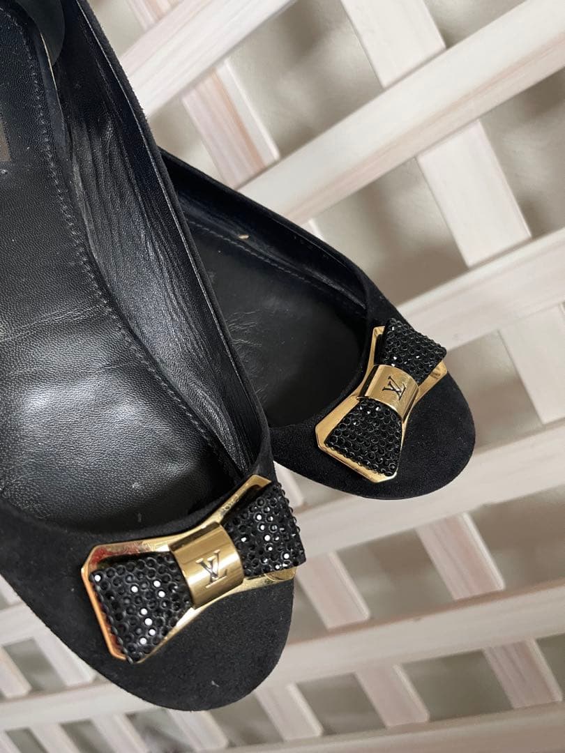 ⭐︎25㎝くらい⭐︎39サイズ　⭐︎ ルイビィトン　⭐︎キラッキラリボンフラットシューズ